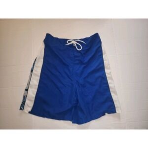 Men's Swim Shorts Size Large by Laguna Blue with White Trim Drawstring Waist